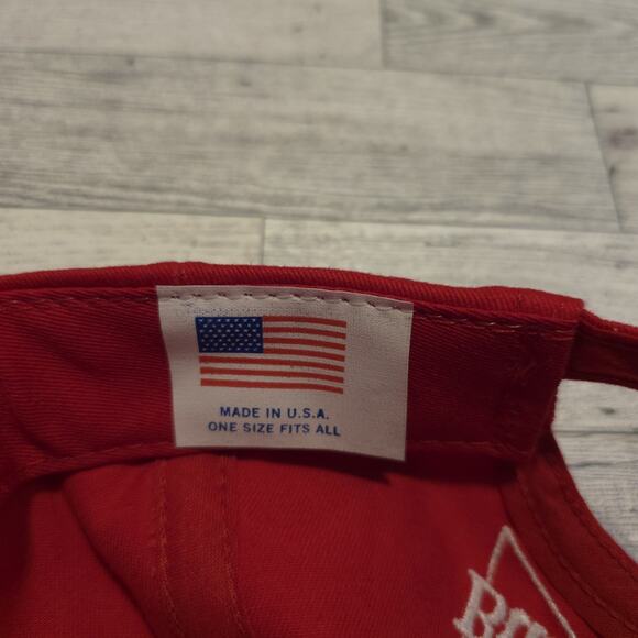 Vintage 90s 1996 Big Bud Shootout Budweiser Adjustable Cap Hat Embroidered Red - Picture 9 of 10